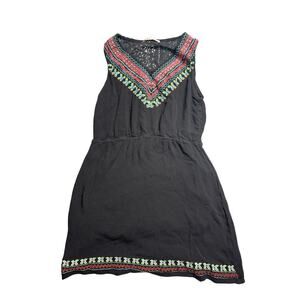 Skies Are Blue Sleeveless V-Neck Top Black Size S